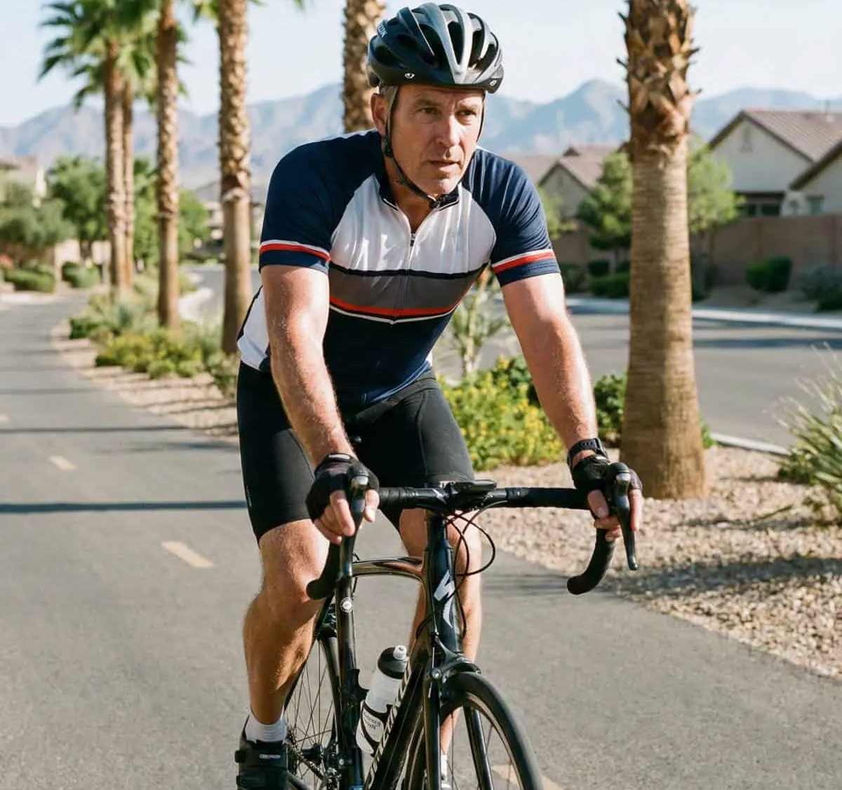 Man cycling in Glendale, AZ